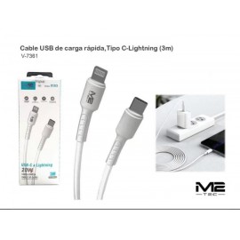 Cable de carga rápida 20W, type-C a lightning 3M