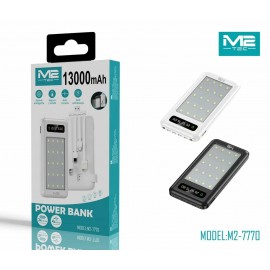 Power bank 13000mAh con cables, anticircuito