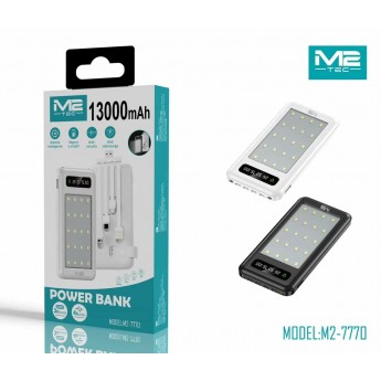 Power bank 13000mAh con cables, anticircuito