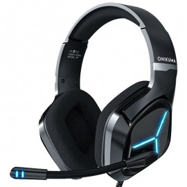 Cascos gaming ONIKUMA X9, Sonido envolvente y equilibrado con drivers de 50 milímetros, luz Led, diadema ajustable