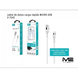 Cable Smartphone 3A, 45W, carga rápida, 1M