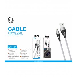 CABLE ALUMINIO IPHONE 3A, 1M, 5V/2.0A