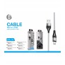 CABLE ALUMINIO Smartphone 3A, 3M, 5V/2.0A