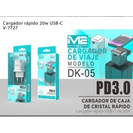 Cargador rápido 20W/3.0A con salida de Type-C