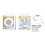 Mini Altavoz BT 5.0, Mano libre/Entrada de microfono/FM, 3W/200mAh, impermeable, con ventosa para espejo/cristal...