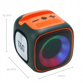 Altavoz Bluetooth inalámbrico TG359, iluminación RGB, tarjeta TF, radio FM, acoplador TWS