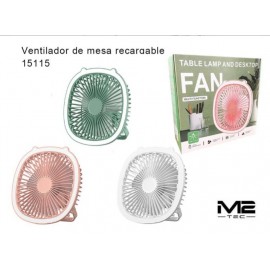 Ventilador de mesa recargable