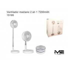 Ventilador mediano 2 en 1, 7200mAh