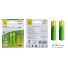 PILAS NI-MH 950mAh, AAA, recargables, 2Ud/Paquete