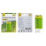 PILAS NI-MH 300mAh/9V, recargables, 1Ud/Paquete