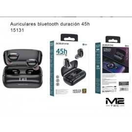 auriculares TWS Borofone con Bluetooth, caja de carga de 1200mAh, estéreo, reduccion de ruido, 45h