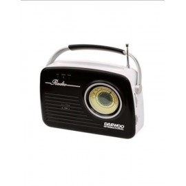 Radio Daewoo AM/FM con ranura USB y SD MP3, salida de auriculares