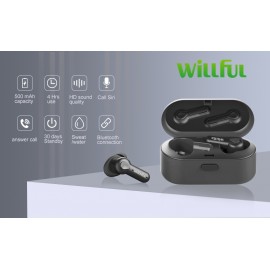 WILLFUL WIRELESS STEREO EARPHONES