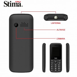 Teléfono Qubo 2.4", doble SIM, FM, linterna, cámara