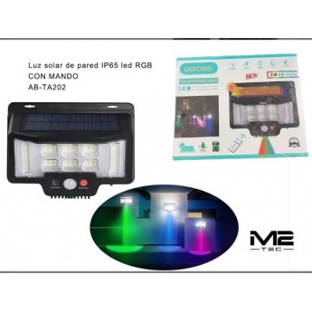 Luz solar de pared iP65 con luz LeD RGB, con mando