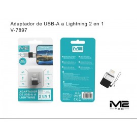 Adaptador de USB-A a Lightning 2 en 1