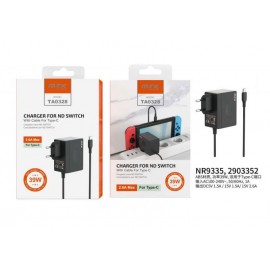 Cargador universal para ND Switch, 39W, 2.6W con cable Type-C