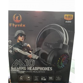 CASCOS FLYNIX M10 HI-RES PARA GAME, MICROFONO HD, CABLE 200CM, 20MW, 20-20KHZ, CON LUZ LED