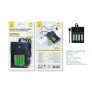 Cargador de pilas con cable USB, adaptable para Ni-MH o Ni Cd AA/AAA, 1.2V