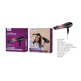 Secador de Pelo Electrico, con Modo de Aire Frio, 3 Grados de Temperatura y 2 Niveles de Velocidad,1800-2200W, Cable 1.65M
