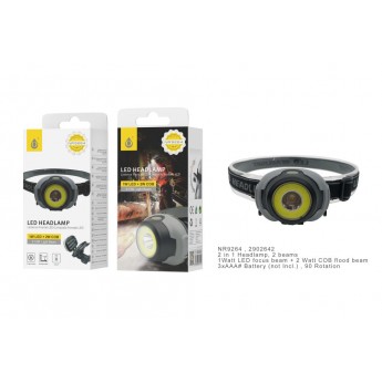 Linterna Frontal led 2w ,2 modo ,no incluye pilas