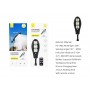 Lampara solar LED con 30COB*3(Total 90) luces para exterior incluye mando, sensor de movimiento 3-5m,120°,IP44,25W/3600mAh