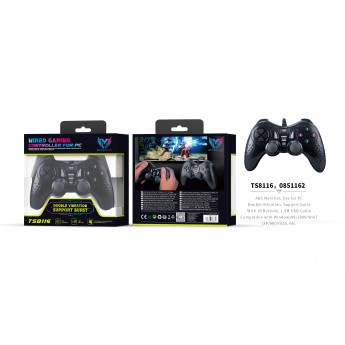 Mando de control Gaming para PC, Con Doble Vibracion, Cable USB 1.5m