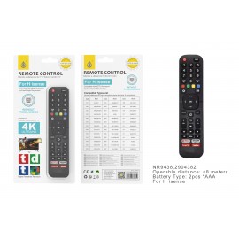 Mando Universal de TV para Hisense, Bateria AAA*2(No Incluye)