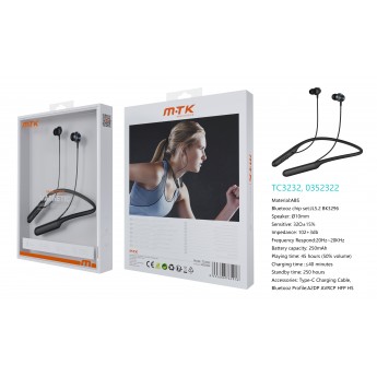 Luxury Auricular Deportivo Bluetooth Con microfono y cable, Bateria 250mAh