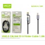 Cable de impresora USB 2.0, CM/AM a B 1.5M