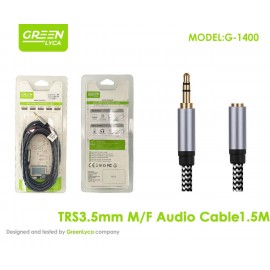 Cable audio 1.5M, trs 3.5mm M/F