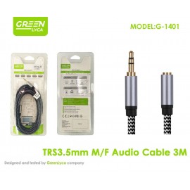 Cable audio 3M, trs 3.5mm M/F