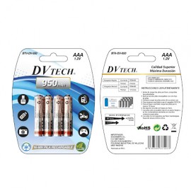 Bateria recargable DV TECH 950mAh AAA