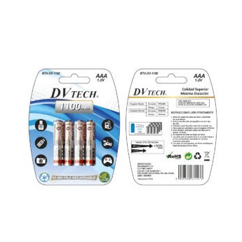 Bateria recargable DV TECH 110mAh AAA