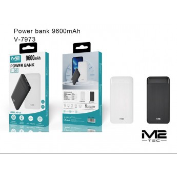 Power bank 9600mAh, anti sobrecarga, 2USB+1 Type-c