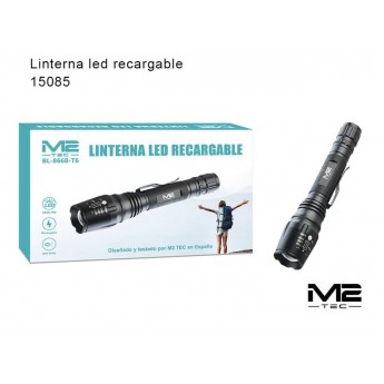 Linterna con luz LED recargable