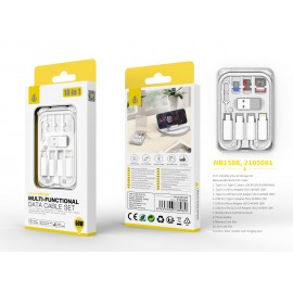 Kit de Cable y Adaptadores de Movil con Funcion de Soporte y almacenaje de tarjetas, 60W Max