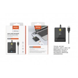 SIM CARD READER con USB 2.0, cable 1.5M, 480Mbps, acepta multi idiomas