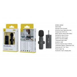 Mini Microfono Jack 3.5mm Bluetooth con Clip, Bateria 60 mAh