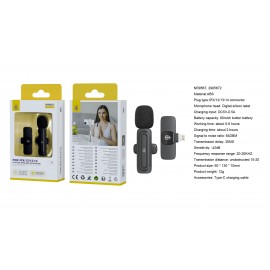Mini Microfono Light-ning Bluetooth con Clip, Bateria 60 mAh