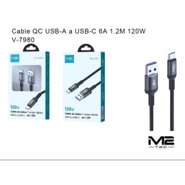 Cable de datos USB a Type-C 120W/6A, 1.2M