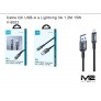 Cable de datos QC USB a Lightning 15W/3A, 1.2M