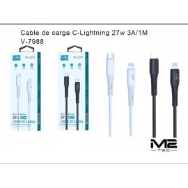 Cable de datos Type-C a Lightning 27W/3A, 1M