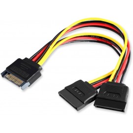 Cable alimentación SATA 15+7 pin corriente/Datos a 4 Pin Molex Macho (Lp4) y SATA, 10 uni/paqu