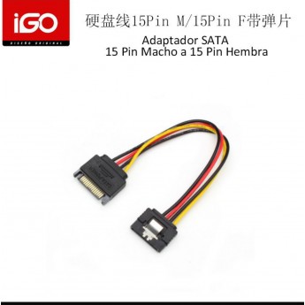 Adaptador SATA 15 pin macho a 15 pin hembra, 10 uni/paqu