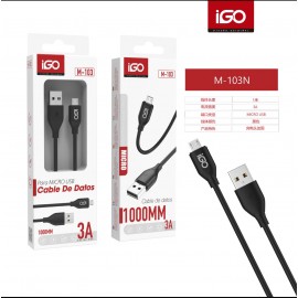 Cable micro USB 3A, 1M, 24 uni/paque