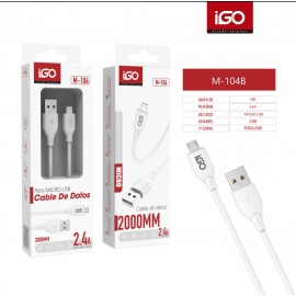 Cable Micro USB 2.4A, 2M, 24uni/paqu