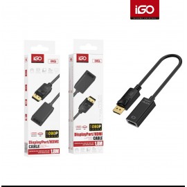 Cable HDMI a DP, 1080P, 1.8M, 3uni/paq