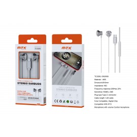 Auricular Type-C Felix con Microfono y Control de Volumen, Compatible con Apple Type-C, Soporta llamada y Musica, Cable 1.2m