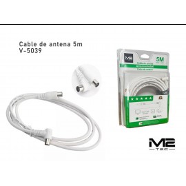 Cable de antena coaxial mecho/hembra 5M